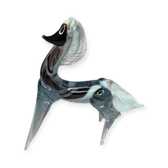 Vintage Mid Century Modern Glass Horse Sculpture Murano Art 9" Tall - Picture 1 of 11